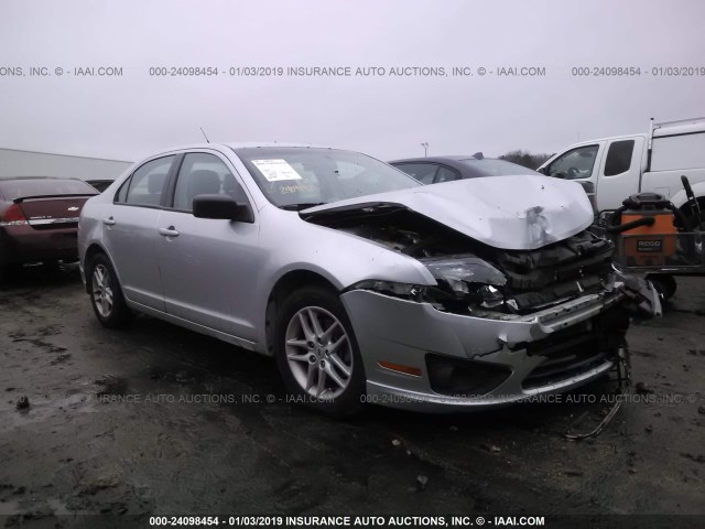 3FAHP0GA8CR200079 - 2012 FORD FUSION S SILVER photo 1