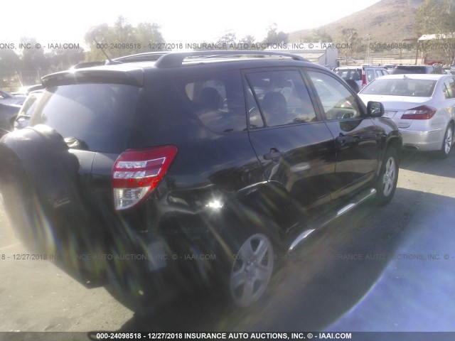 2T3KF4DV6BW077443 - 2011 TOYOTA RAV4 BLACK photo 4