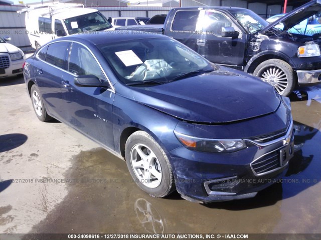 1G1ZB5ST1JF211687 - 2018 CHEVROLET MALIBU LS BLUE photo 1