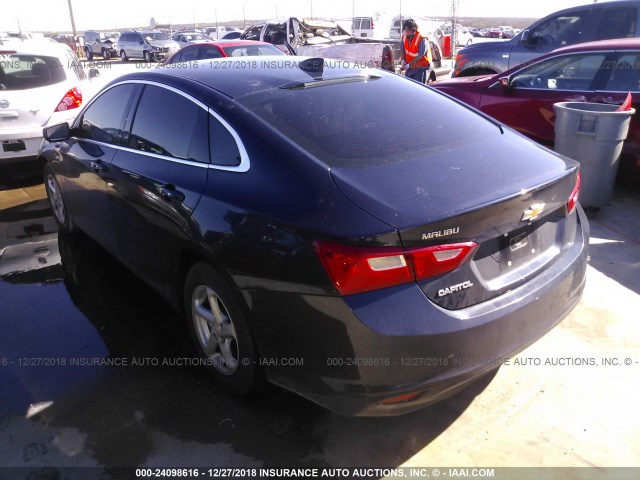 1G1ZB5ST1JF211687 - 2018 CHEVROLET MALIBU LS BLUE photo 3