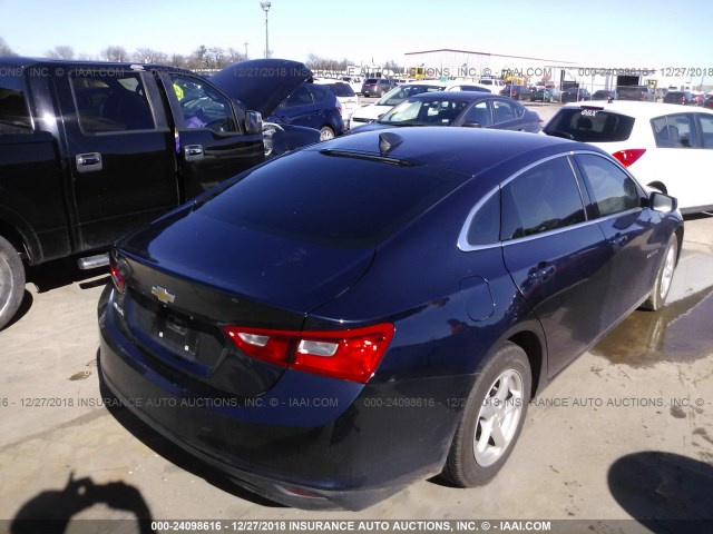 1G1ZB5ST1JF211687 - 2018 CHEVROLET MALIBU LS BLUE photo 4