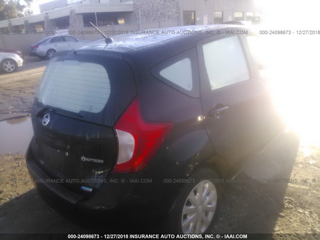 3N1CE2CP9EL416774 - 2014 NISSAN VERSA NOTE S/S PLUS/SV/SL BLACK photo 4