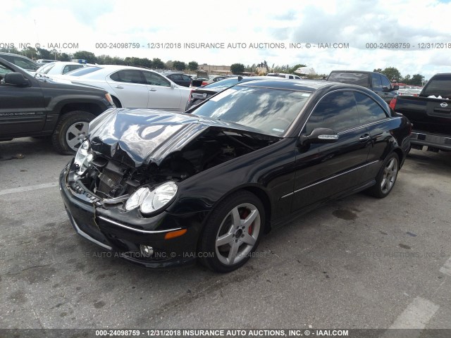 WDBTJ75H66F188660 - 2006 MERCEDES-BENZ CLK 500 BLACK photo 2