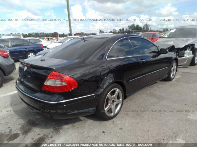 WDBTJ75H66F188660 - 2006 MERCEDES-BENZ CLK 500 BLACK photo 4