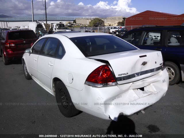 2G1WD5EM0B1253813 - 2011 CHEVROLET IMPALA POLICE WHITE photo 3