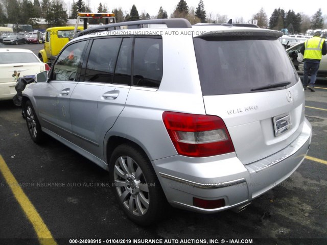 WDCGG8HB5BF636633 - 2011 MERCEDES-BENZ GLK 350 4MATIC SILVER photo 3