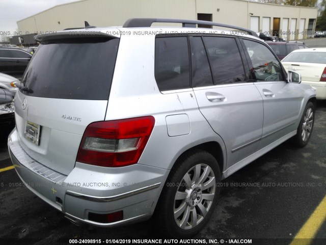 WDCGG8HB5BF636633 - 2011 MERCEDES-BENZ GLK 350 4MATIC SILVER photo 4