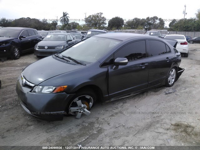 JHMFA36288S030797 - 2008 HONDA CIVIC HYBRID GRAY photo 2