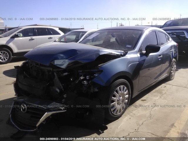 JM1BM1T77F1266257 - 2015 MAZDA 3 SV BLUE photo 2