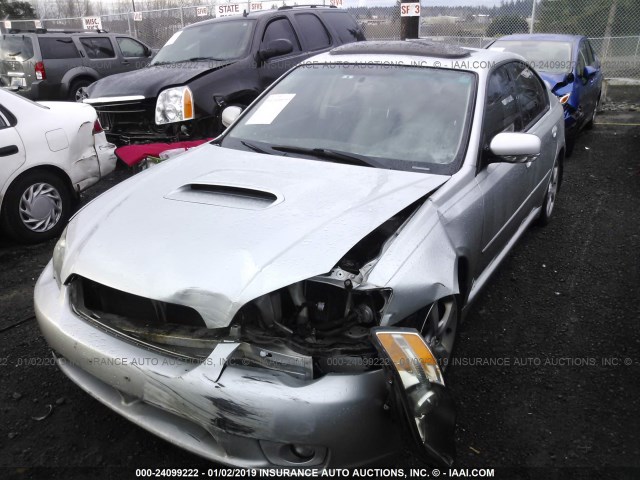 4S3BL676254203694 - 2005 SUBARU LEGACY GT LIMITED SILVER photo 2