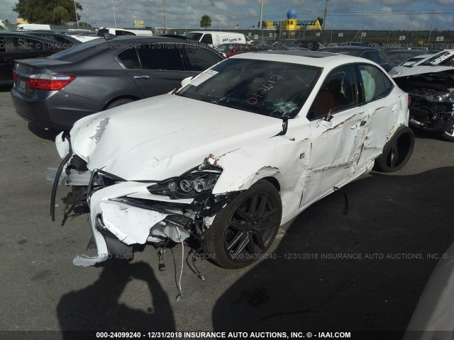 JTHBA1D27G5012617 - 2016 LEXUS IS 200T WHITE photo 2