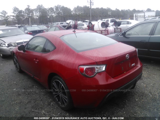 JF1ZNAA17D2709787 - 2013 TOYOTA SCION FR-S RED photo 3