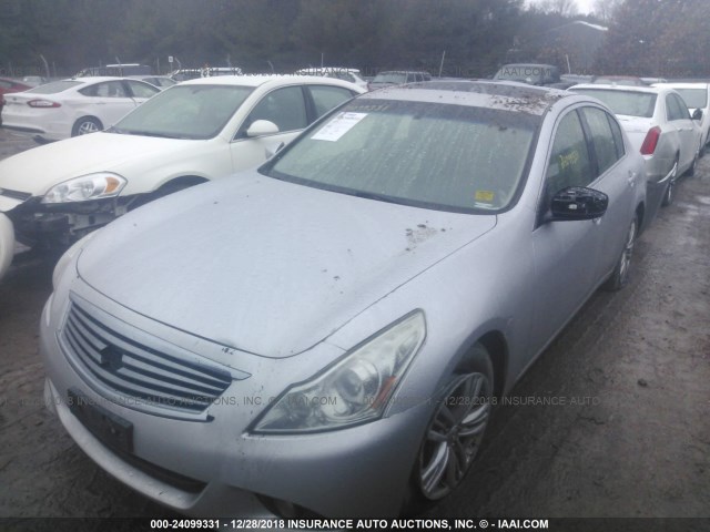 JN1CV6AR0BM412464 - 2011 INFINITI G37 SILVER photo 2