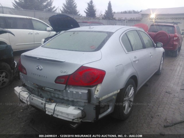 JN1CV6AR0BM412464 - 2011 INFINITI G37 SILVER photo 4