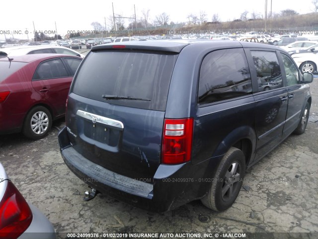 1D8HN54P68B173743 - 2008 DODGE GRAND CARAVAN SXT BLUE photo 4