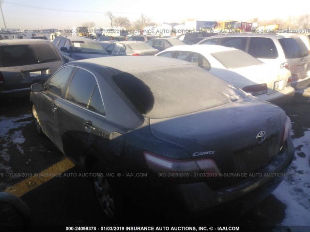 4T1BE46K78U201436 - 2008 TOYOTA CAMRY CE/LE/XLE/SE GRAY photo 3