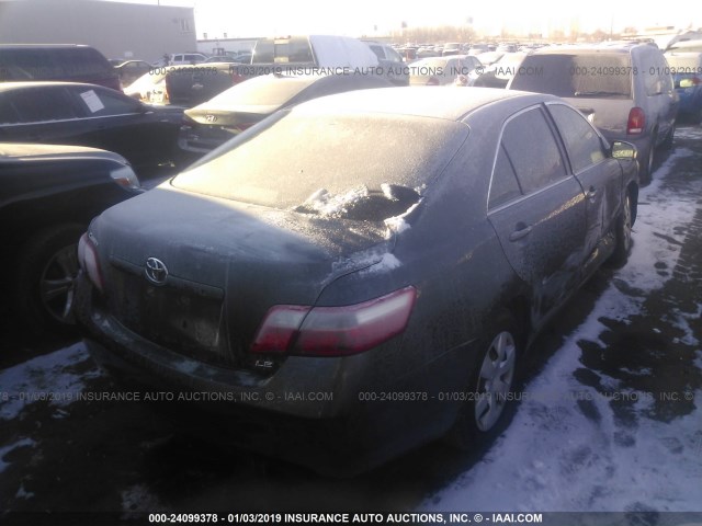 4T1BE46K78U201436 - 2008 TOYOTA CAMRY CE/LE/XLE/SE GRAY photo 4