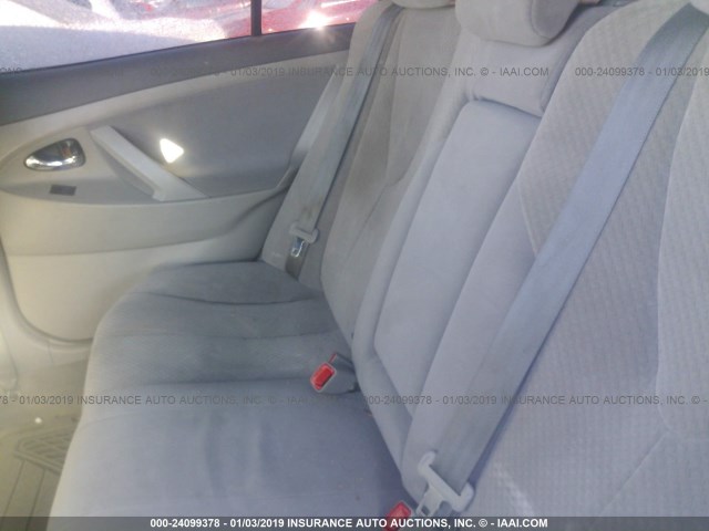 4T1BE46K78U201436 - 2008 TOYOTA CAMRY CE/LE/XLE/SE GRAY photo 8