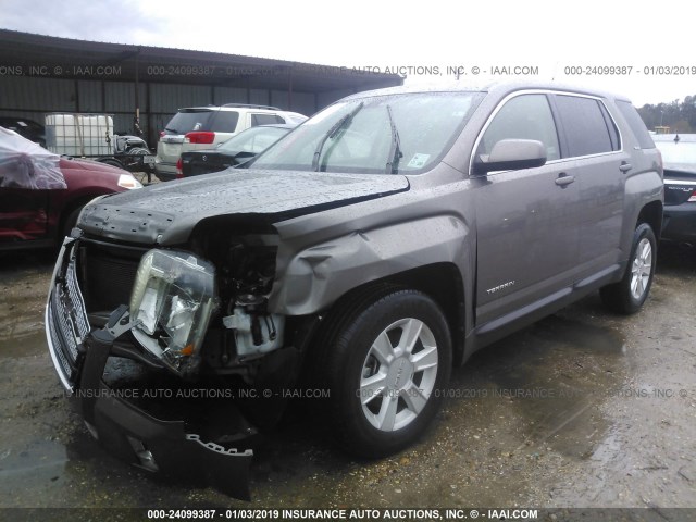 2CTALBEW7A6333460 - 2010 GMC TERRAIN SLE BROWN photo 2