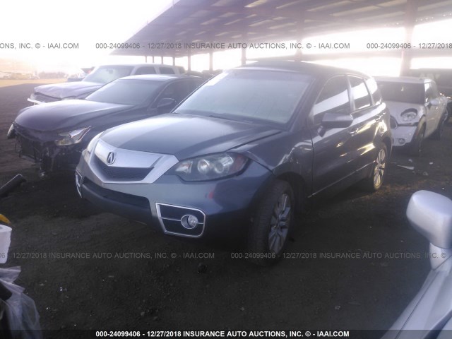 5J8TB2H25BA006013 - 2011 ACURA RDX Light Blue photo 2