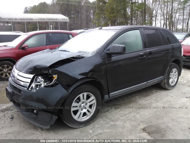 2FMDK38C07BB45166 - 2007 FORD EDGE SEL BLACK photo 2