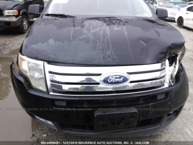 2FMDK38C07BB45166 - 2007 FORD EDGE SEL BLACK photo 6