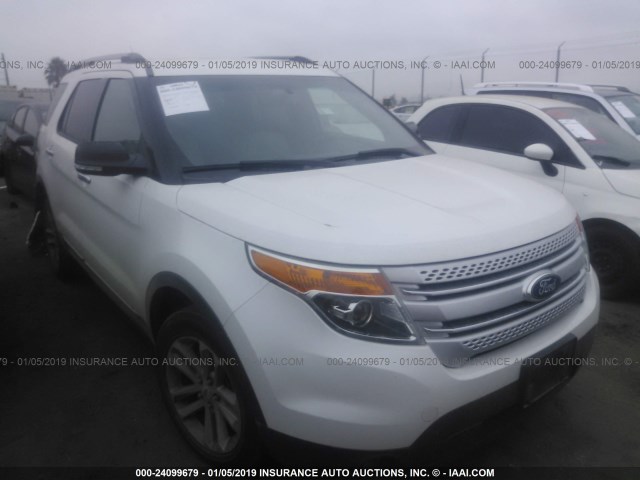 1FM5K7D88DGC39541 - 2013 FORD EXPLORER XLT WHITE photo 1