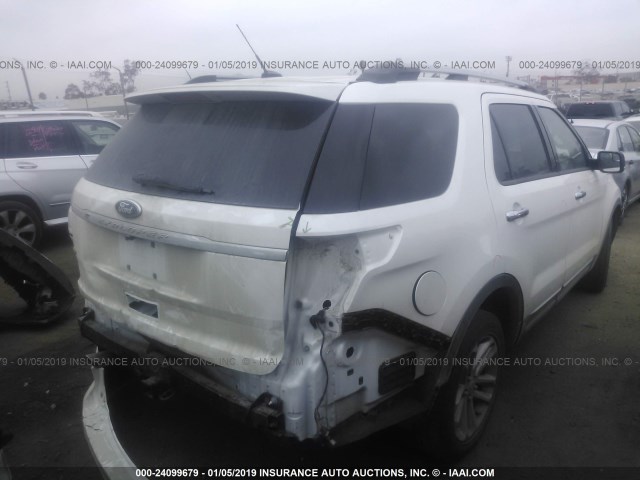 1FM5K7D88DGC39541 - 2013 FORD EXPLORER XLT WHITE photo 4