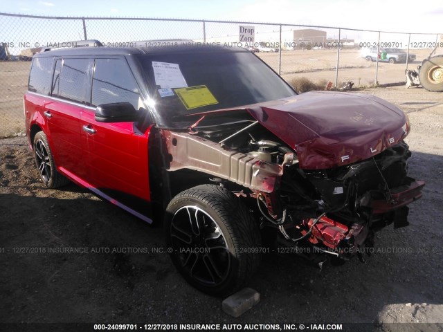 2FMGK5D84FBA07199 - 2015 FORD FLEX LIMITED RED photo 1