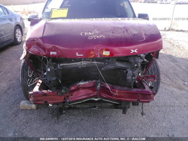 2FMGK5D84FBA07199 - 2015 FORD FLEX LIMITED RED photo 6