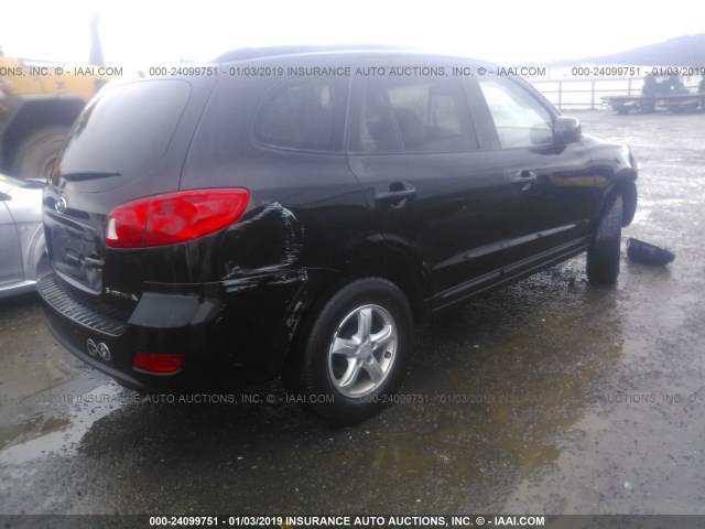 5NMSG13D28H168937 - 2008 HYUNDAI SANTA FE GLS BLACK photo 4