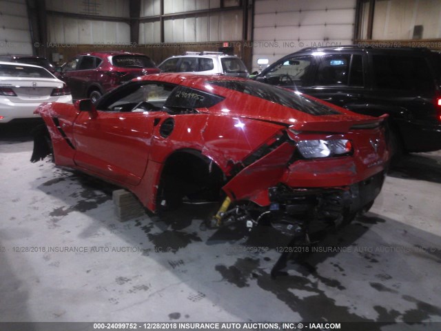 1G1YH2D73H5102379 - 2017 CHEVROLET CORVETTE STINGRAY/1LT/Z51 RED photo 3