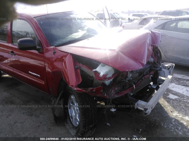 3TMLU4EN1BM070796 - 2011 TOYOTA TACOMA DOUBLE CAB 红色 照片 6