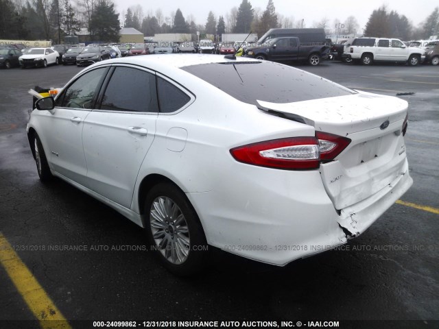 3FA6P0LU4DR184987 - 2013 FORD FUSION SE HYBRID WHITE photo 3