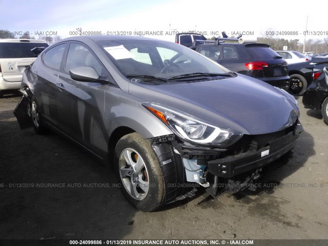 5NPDH4AE6EH479904 - 2014 HYUNDAI ELANTRA SE/SPORT/LIMITED GRAY photo 1