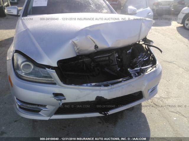 WDDGJ4HB1FG433065 - 2015 MERCEDES-BENZ C 250 SILVER photo 6