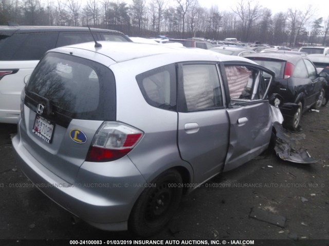 JHMGE8G39DC053314 - 2013 HONDA FIT SILVER photo 4