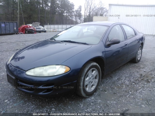 2B3HD46R14H702559 - 2004 DODGE INTREPID SE BLUE photo 2