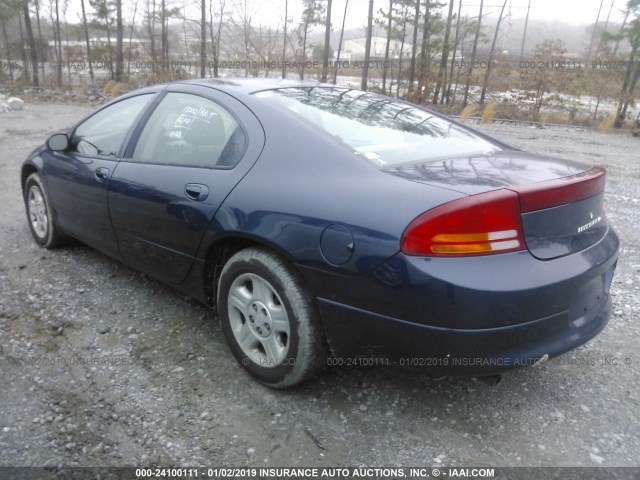 2B3HD46R14H702559 - 2004 DODGE INTREPID SE BLUE photo 3