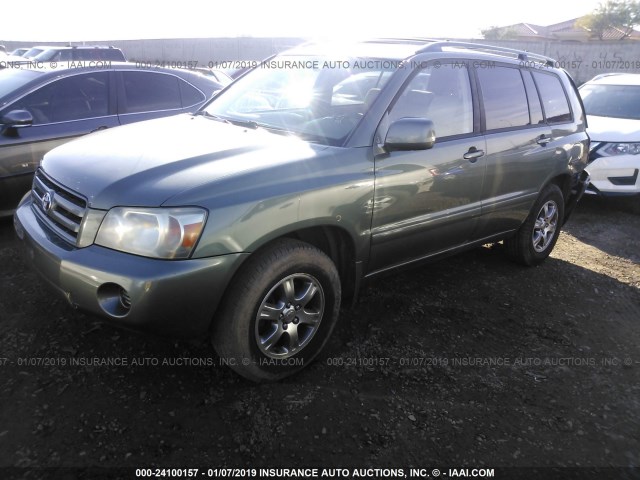 JTEDP21A060103343 - 2006 TOYOTA HIGHLANDER LIMITED GREEN photo 2