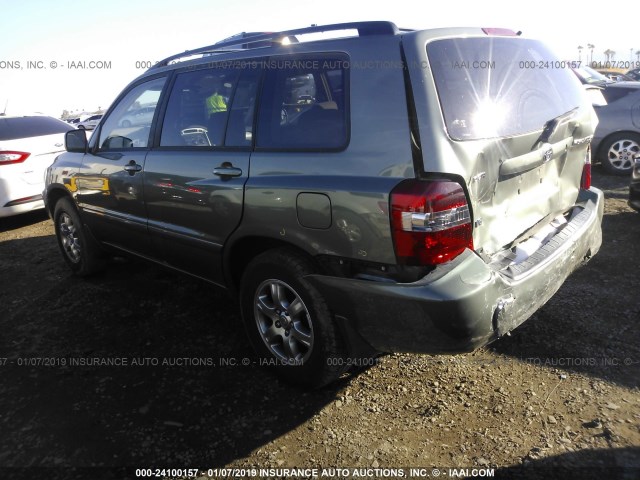 JTEDP21A060103343 - 2006 TOYOTA HIGHLANDER LIMITED GREEN photo 3