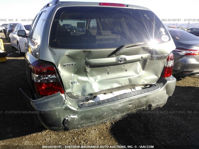 JTEDP21A060103343 - 2006 TOYOTA HIGHLANDER LIMITED GREEN photo 6