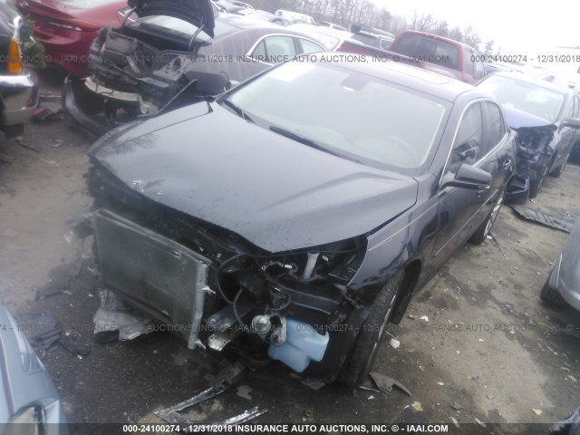 1G11C5SL4EF258518 - 2014 CHEVROLET MALIBU 1LT BLACK photo 2