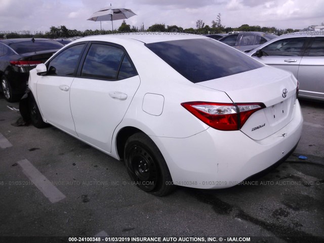 5YFBURHE9FP241877 - 2015 TOYOTA COROLLA L/LE/LE PLUS/PREMIUM/S/S PLUS/PREMIUM WHITE photo 3