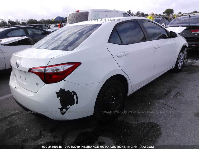 5YFBURHE9FP241877 - 2015 TOYOTA COROLLA L/LE/LE PLUS/PREMIUM/S/S PLUS/PREMIUM WHITE photo 4
