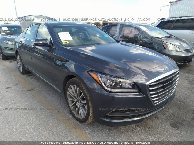 KMHGN4JE9HU195792 - 2017 GENESIS G80 PREMIUM/ULTIMATE GRAY photo 1