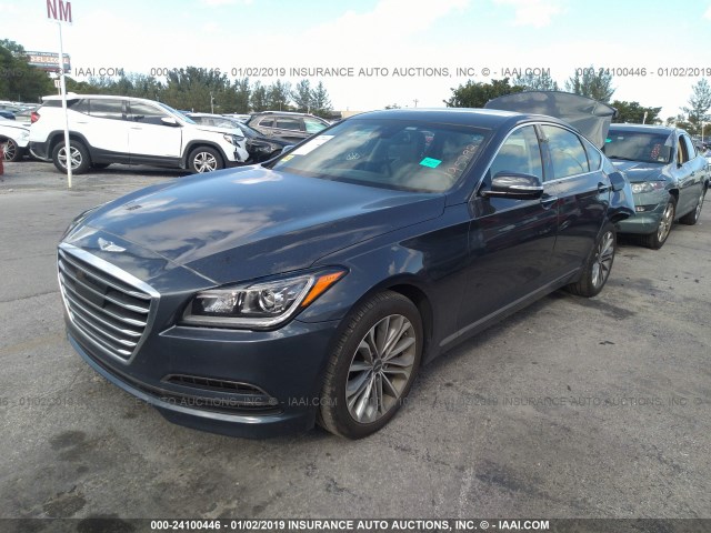 KMHGN4JE9HU195792 - 2017 GENESIS G80 PREMIUM/ULTIMATE GRAY photo 2