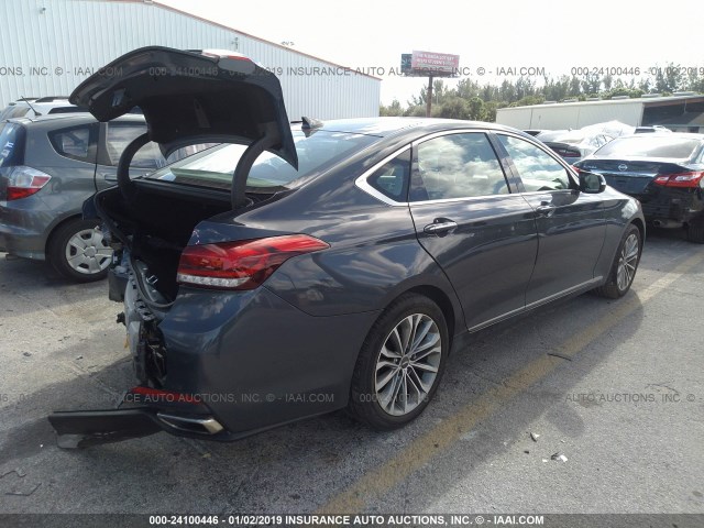 KMHGN4JE9HU195792 - 2017 GENESIS G80 PREMIUM/ULTIMATE GRAY photo 4