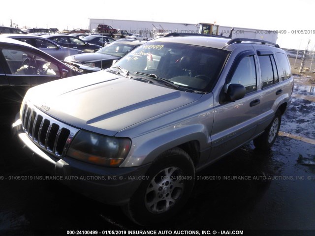 1J4GW38S52C154218 - 2002 JEEP GRAND CHEROKEE SPORT GRAY photo 2