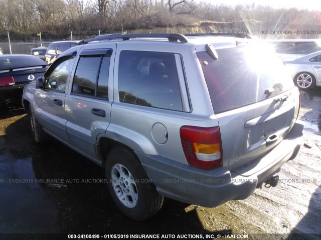 1J4GW38S52C154218 - 2002 JEEP GRAND CHEROKEE SPORT GRAY photo 3